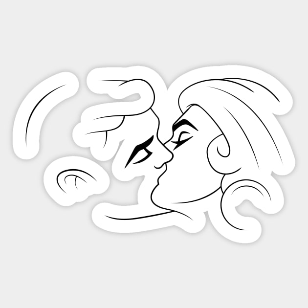 Lineart Lovers Sticker by Woah_Jonny